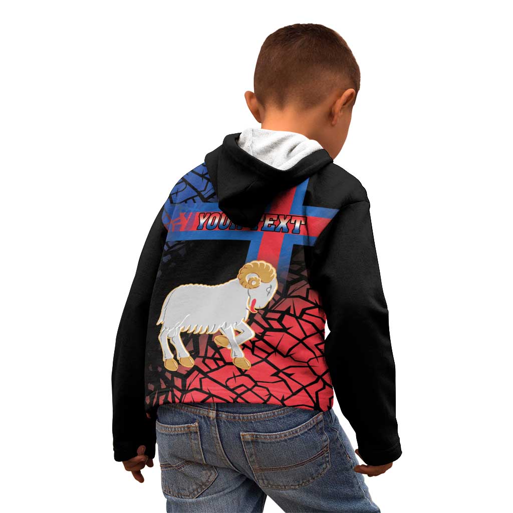 Personalized Faroe Islands Kid Hoodie Coat Of Arms Flag Style