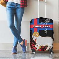Personalized Faroe Islands Luggage Cover Coat Of Arms Flag Style