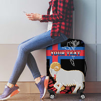 Personalized Faroe Islands Luggage Cover Coat Of Arms Flag Style