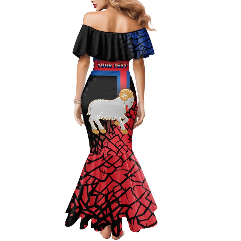 Personalized Faroe Islands Mermaid Dress Coat Of Arms Flag Style
