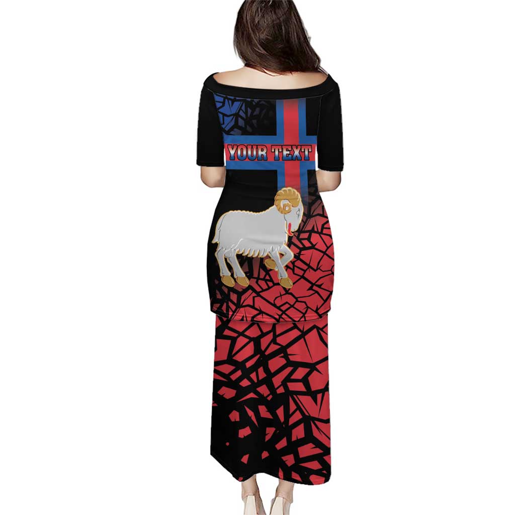 Personalized Faroe Islands Puletasi Coat Of Arms Flag Style