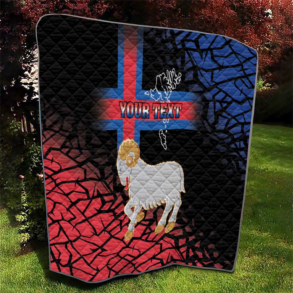 Personalized Faroe Islands Quilt Coat Of Arms Flag Style