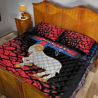 Personalized Faroe Islands Quilt Bed Set Coat Of Arms Flag Style