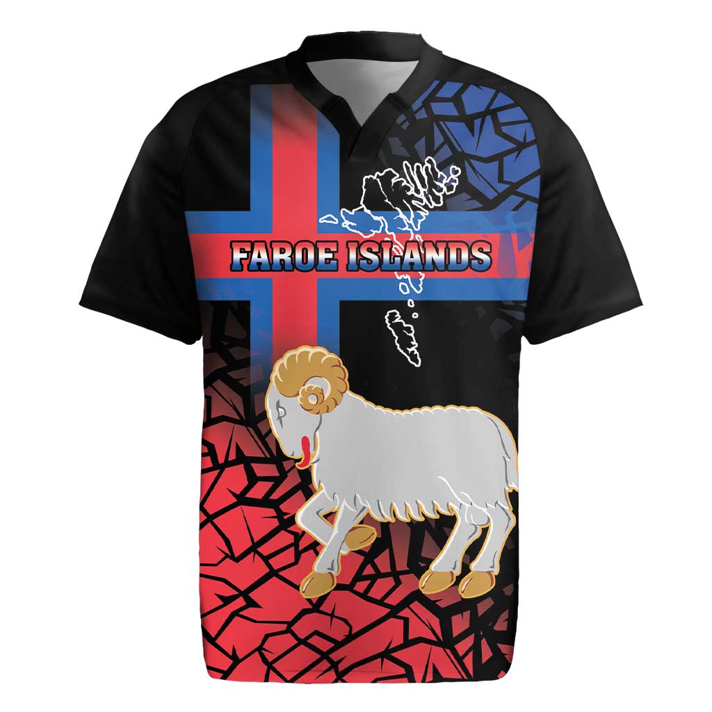 Personalized Faroe Islands Rugby Jersey Coat Of Arms Flag Style