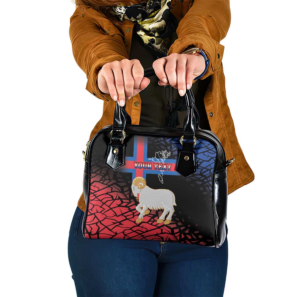 Personalized Faroe Islands Shoulder Handbag Coat Of Arms Flag Style