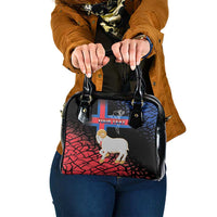 Personalized Faroe Islands Shoulder Handbag Coat Of Arms Flag Style