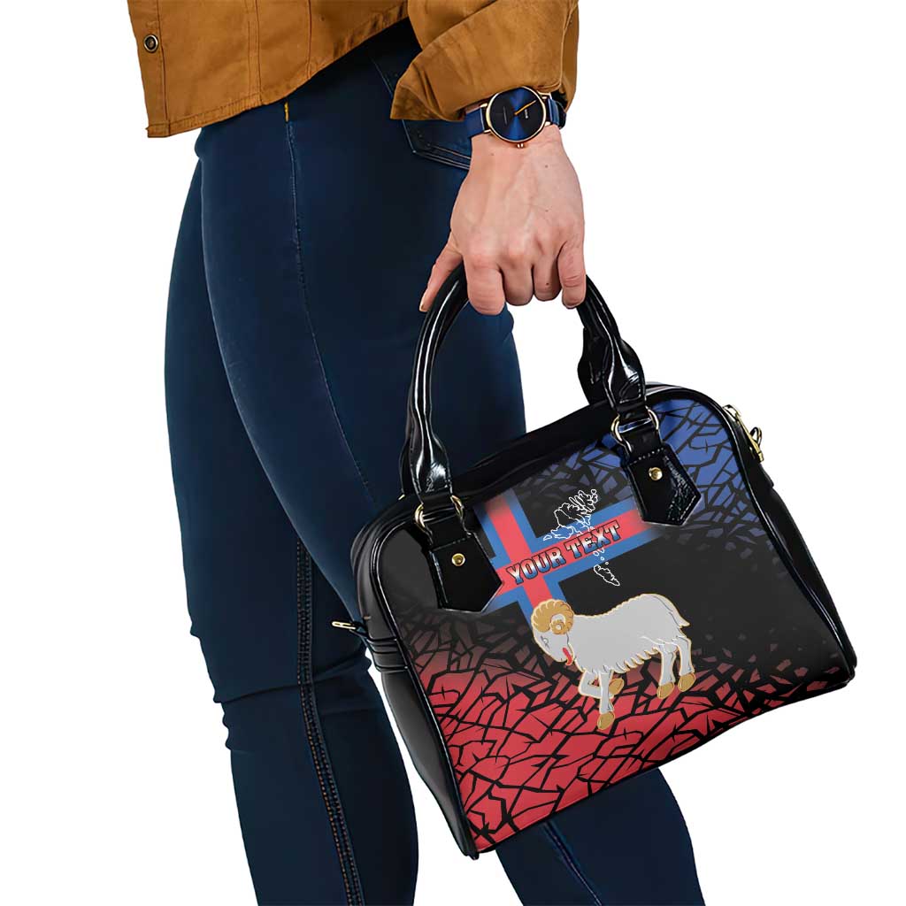 Personalized Faroe Islands Shoulder Handbag Coat Of Arms Flag Style