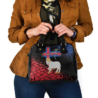 Personalized Faroe Islands Shoulder Handbag Coat Of Arms Flag Style