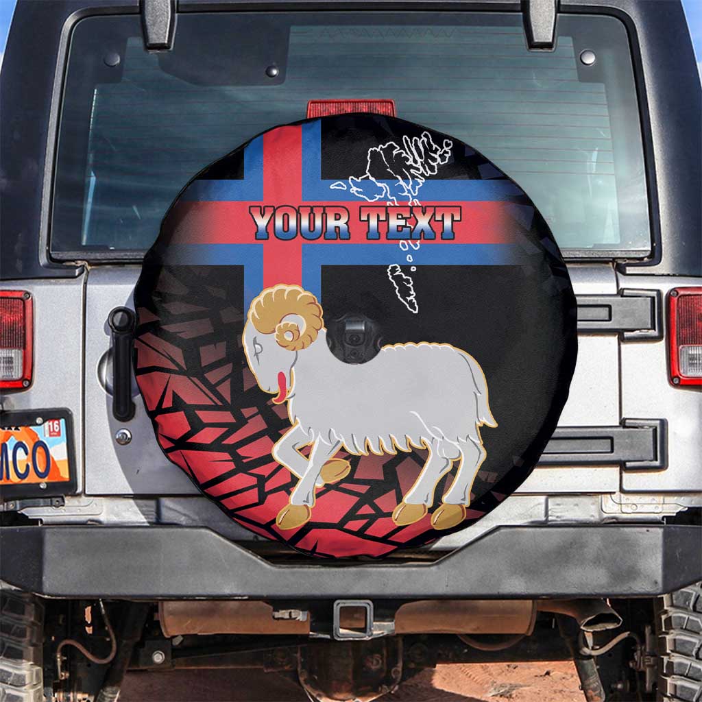 Personalized Faroe Islands Spare Tire Cover Coat Of Arms Flag Style