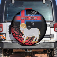 Personalized Faroe Islands Spare Tire Cover Coat Of Arms Flag Style