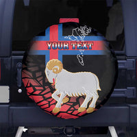 Personalized Faroe Islands Spare Tire Cover Coat Of Arms Flag Style