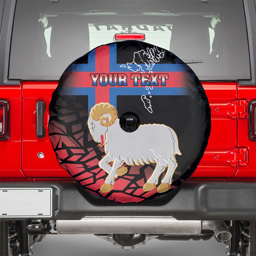 Personalized Faroe Islands Spare Tire Cover Coat Of Arms Flag Style