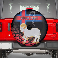 Personalized Faroe Islands Spare Tire Cover Coat Of Arms Flag Style