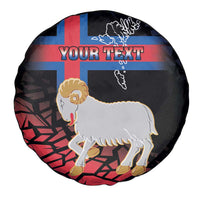 Personalized Faroe Islands Spare Tire Cover Coat Of Arms Flag Style