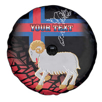 Personalized Faroe Islands Spare Tire Cover Coat Of Arms Flag Style