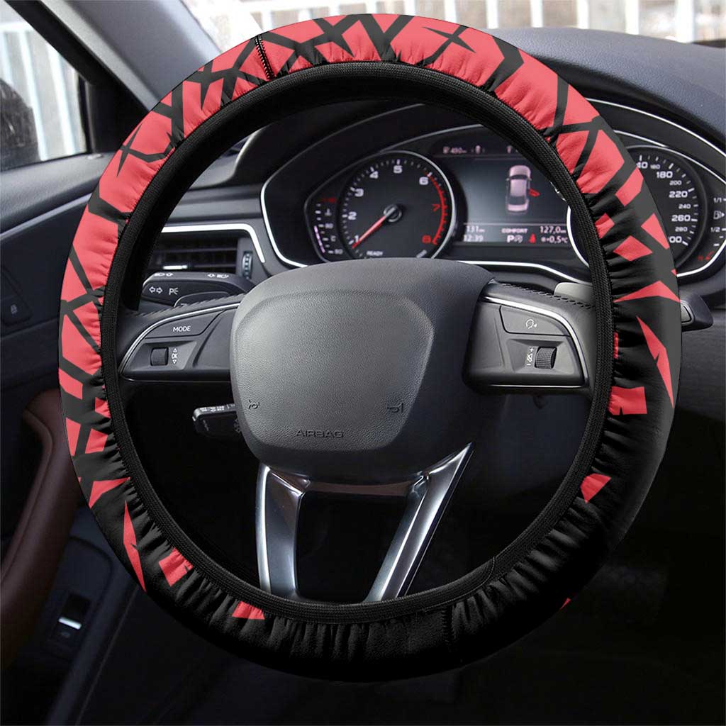 Faroe Islands Steering Wheel Cover Coat Of Arms Flag Style