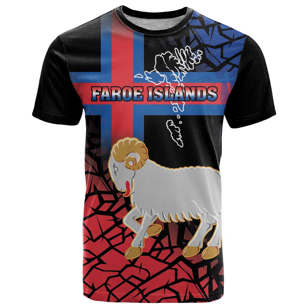 Personalized Faroe Islands T Shirt Coat Of Arms Flag Style