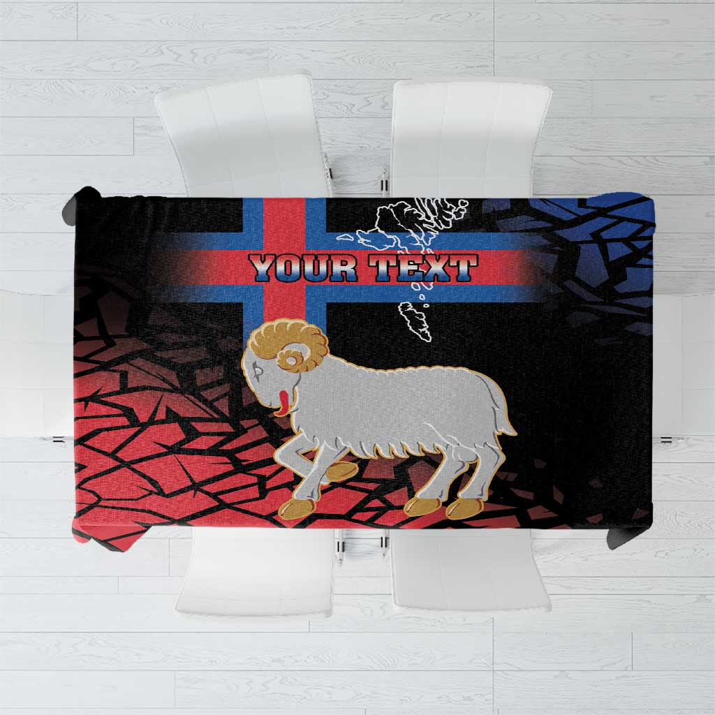 Personalized Faroe Islands Tablecloth Coat Of Arms Flag Style