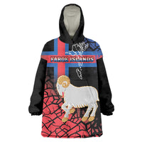 Personalized Faroe Islands Wearable Blanket Hoodie Coat Of Arms Flag Style