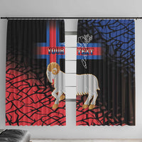 Personalized Faroe Islands Window Curtain Coat Of Arms Flag Style