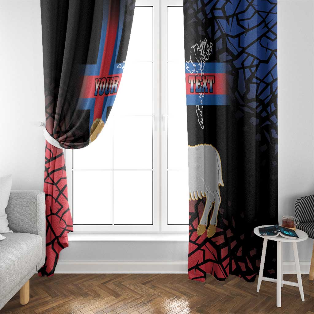 Personalized Faroe Islands Window Curtain Coat Of Arms Flag Style