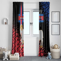Personalized Faroe Islands Window Curtain Coat Of Arms Flag Style