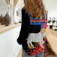 Personalized Faroe Islands Women Casual Shirt Coat Of Arms Flag Style