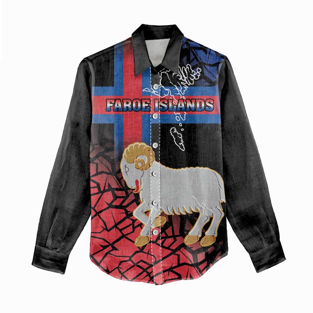 Personalized Faroe Islands Women Casual Shirt Coat Of Arms Flag Style