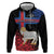 Personalized Faroe Islands Zip Hoodie Coat Of Arms Flag Style