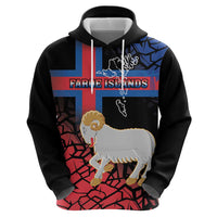 Personalized Faroe Islands Zip Hoodie Coat Of Arms Flag Style