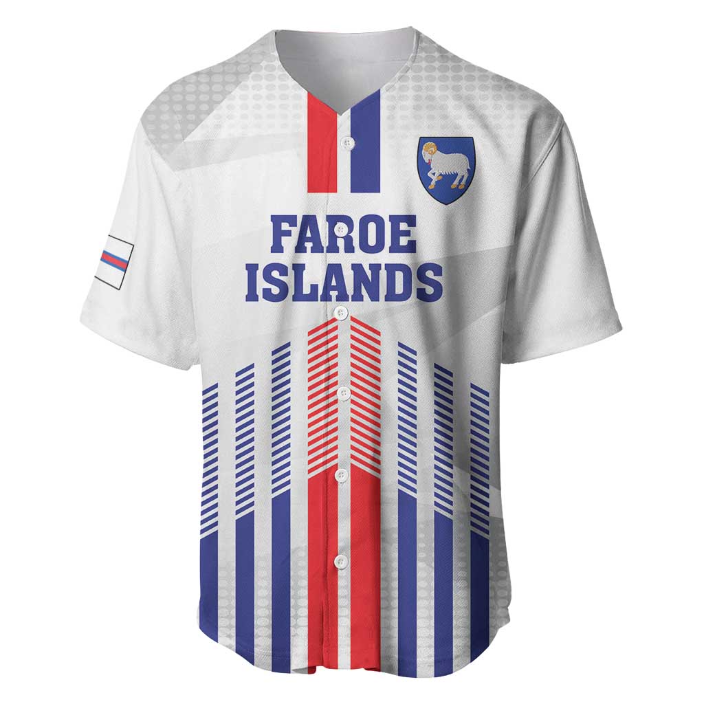 Custom Faroe Islands Football Baseball Jersey Go Champion White Version