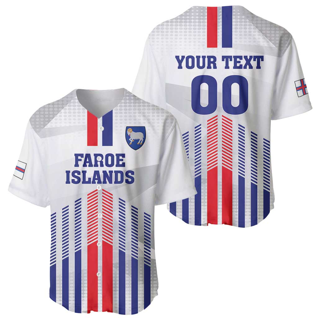 Custom Faroe Islands Football Baseball Jersey Go Champion White Version