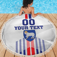 Custom Faroe Islands Football Beach Blanket Go Champion White Version