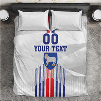 Custom Faroe Islands Football Bedding Set Go Champion White Version