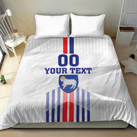 Custom Faroe Islands Football Bedding Set Go Champion White Version