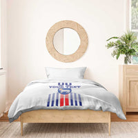 Custom Faroe Islands Football Bedding Set Go Champion White Version