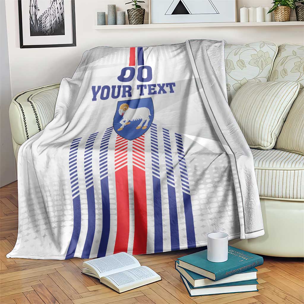 Custom Faroe Islands Football Blanket Go Champion White Version