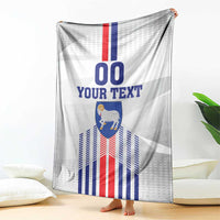 Custom Faroe Islands Football Blanket Go Champion White Version