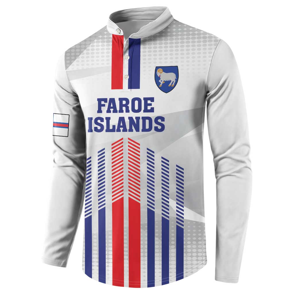 Custom Faroe Islands Football Button Sweatshirt Go Champion White Version