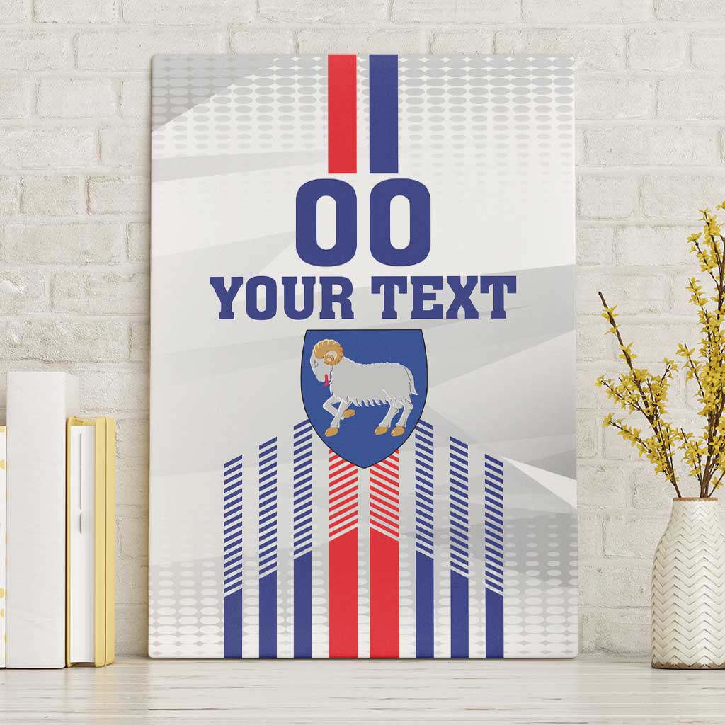 Custom Faroe Islands Football Canvas Wall Art Go Champion White Version