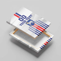 Custom Faroe Islands Football Canvas Wall Art Go Champion White Version