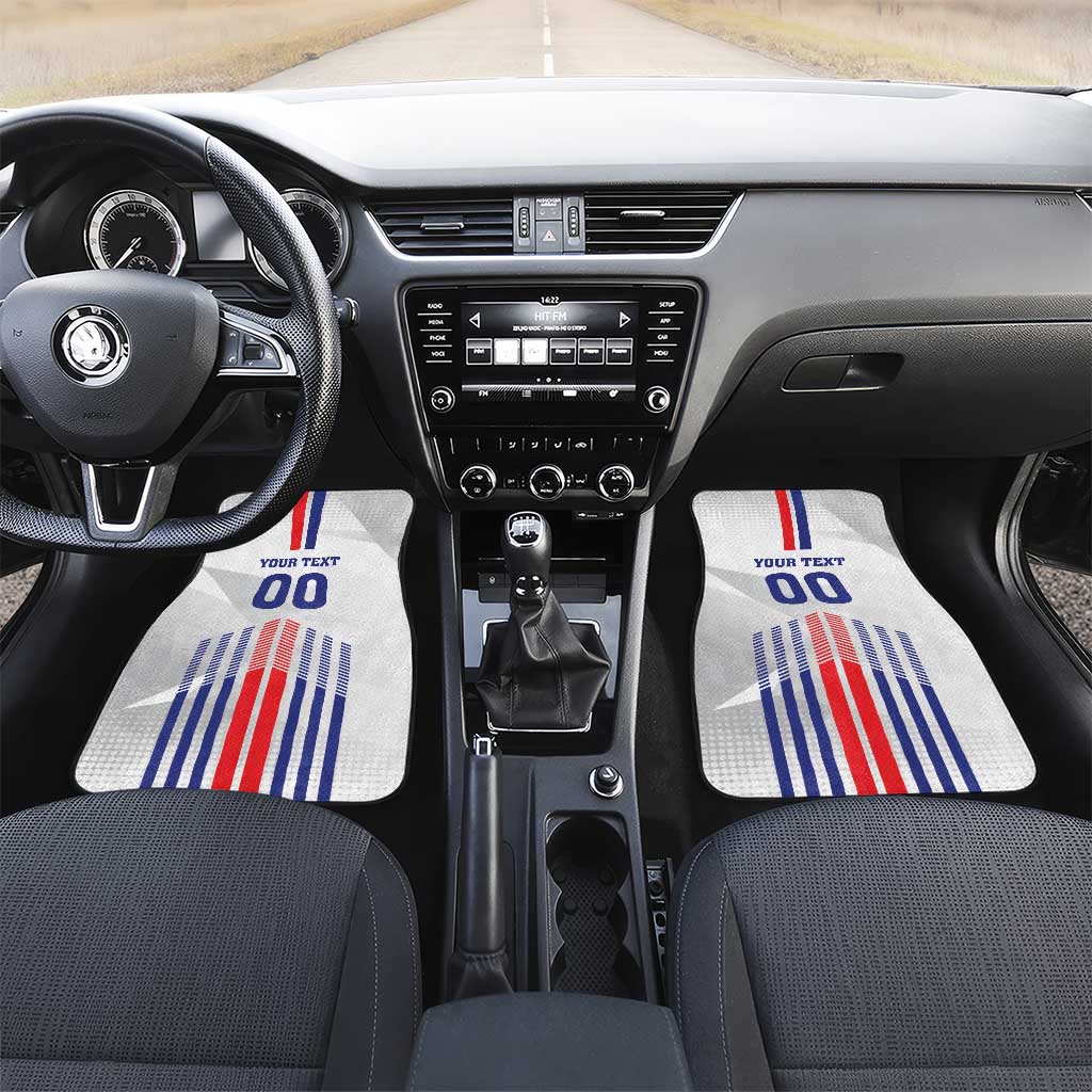 Custom Faroe Islands Football Car Mats Go Champion White Version