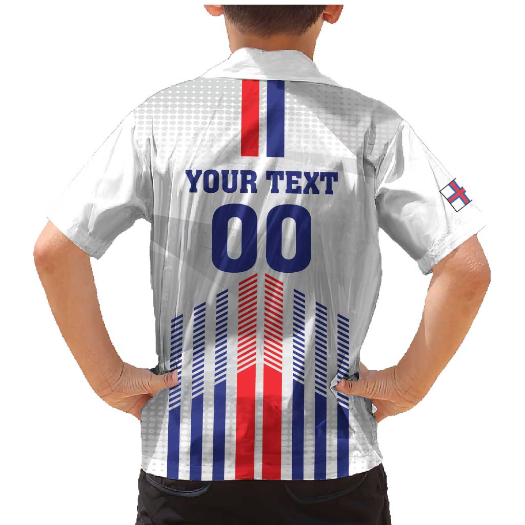 Custom Faroe Islands Football Family Matching Mermaid Dress and Hawaiian Shirt Go Champion White Version