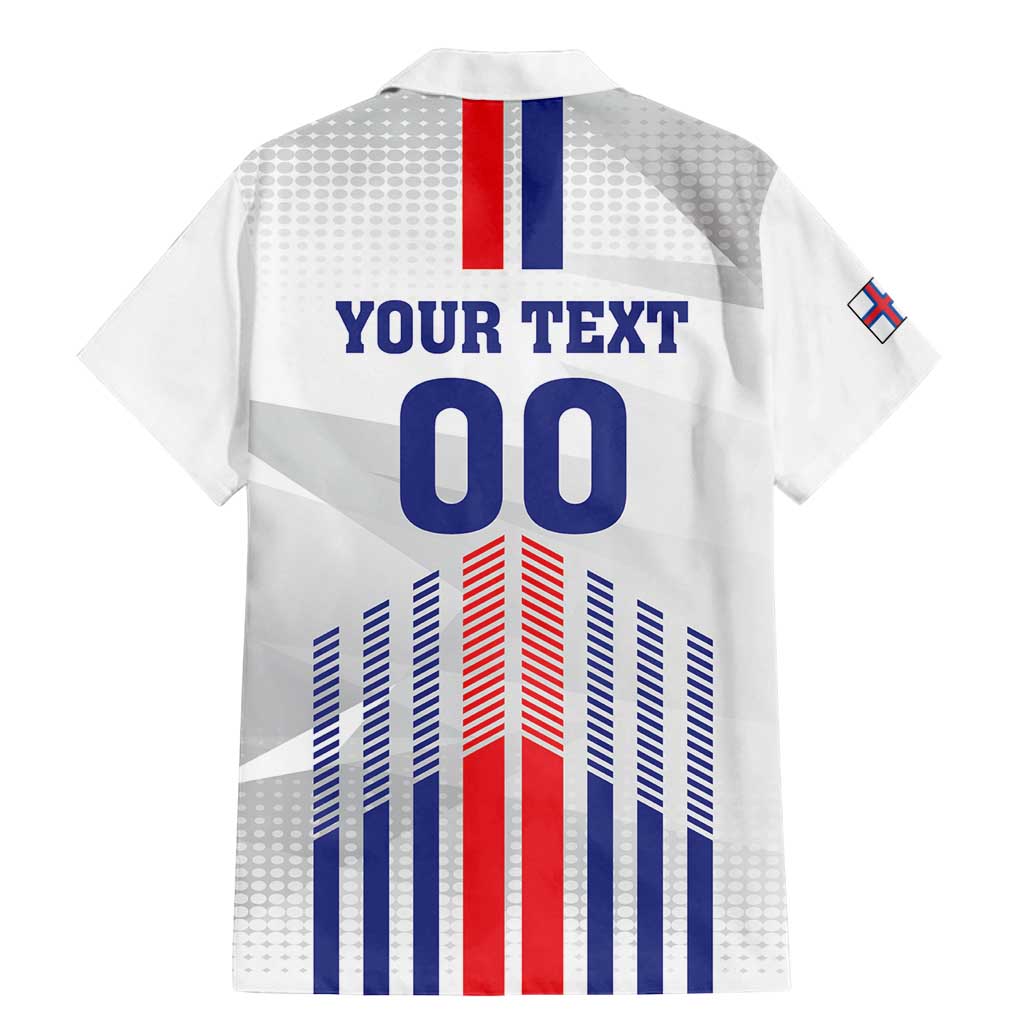 Custom Faroe Islands Football Family Matching Mermaid Dress and Hawaiian Shirt Go Champion White Version