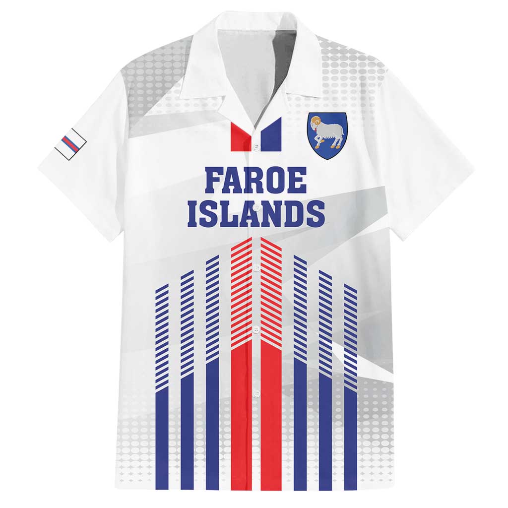 Custom Faroe Islands Football Family Matching Tank Maxi Dress and Hawaiian Shirt Go Champion White Version
