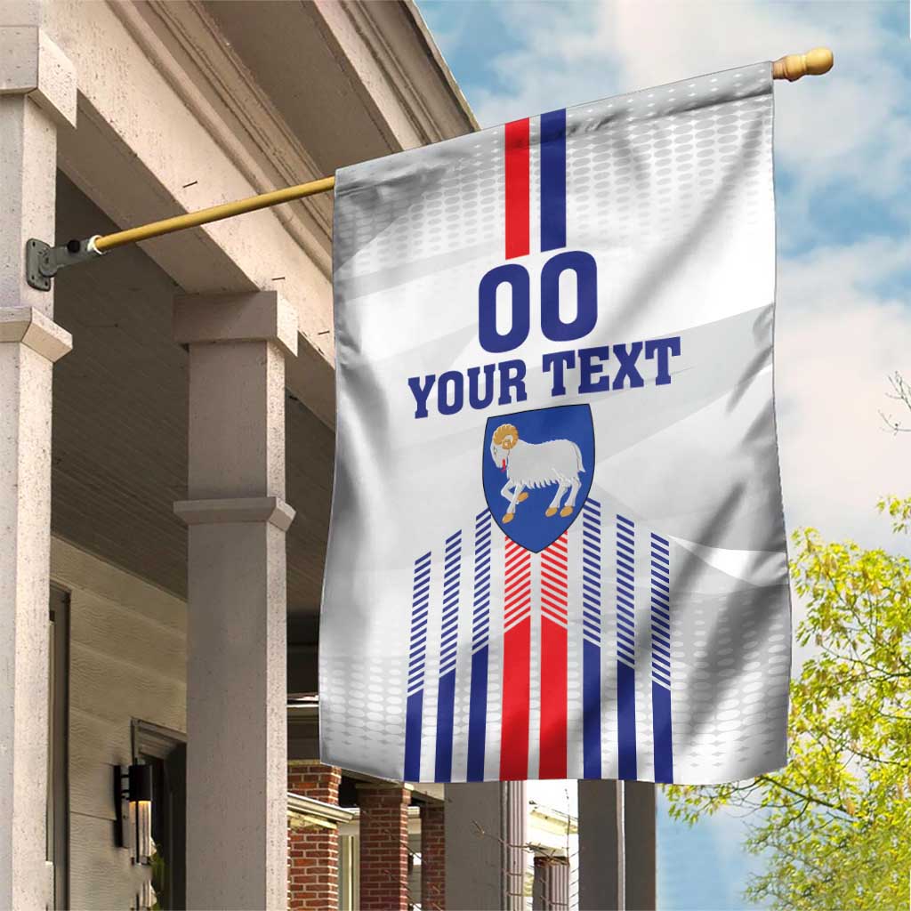 Custom Faroe Islands Football Garden Flag Go Champion White Version