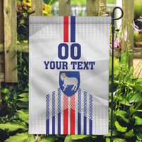 Custom Faroe Islands Football Garden Flag Go Champion White Version