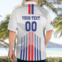 Custom Faroe Islands Football Hawaiian Shirt Go Champion White Version