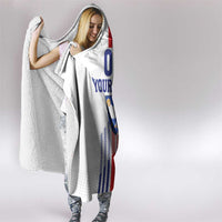 Custom Faroe Islands Football Hooded Blanket Go Champion White Version