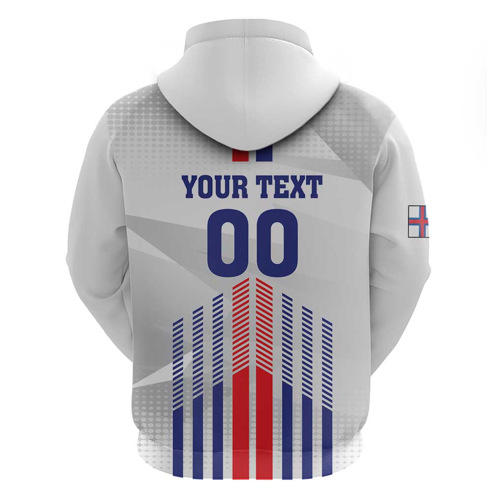 Custom Faroe Islands Football Hoodie Go Champion White Version
